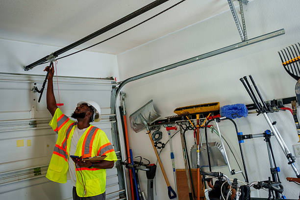 Professional Garage Door Panel Replacement technician working in Valdese, NC